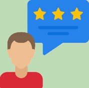 Customer sharing a positive review