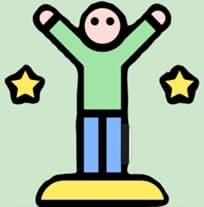 Student celebrating success