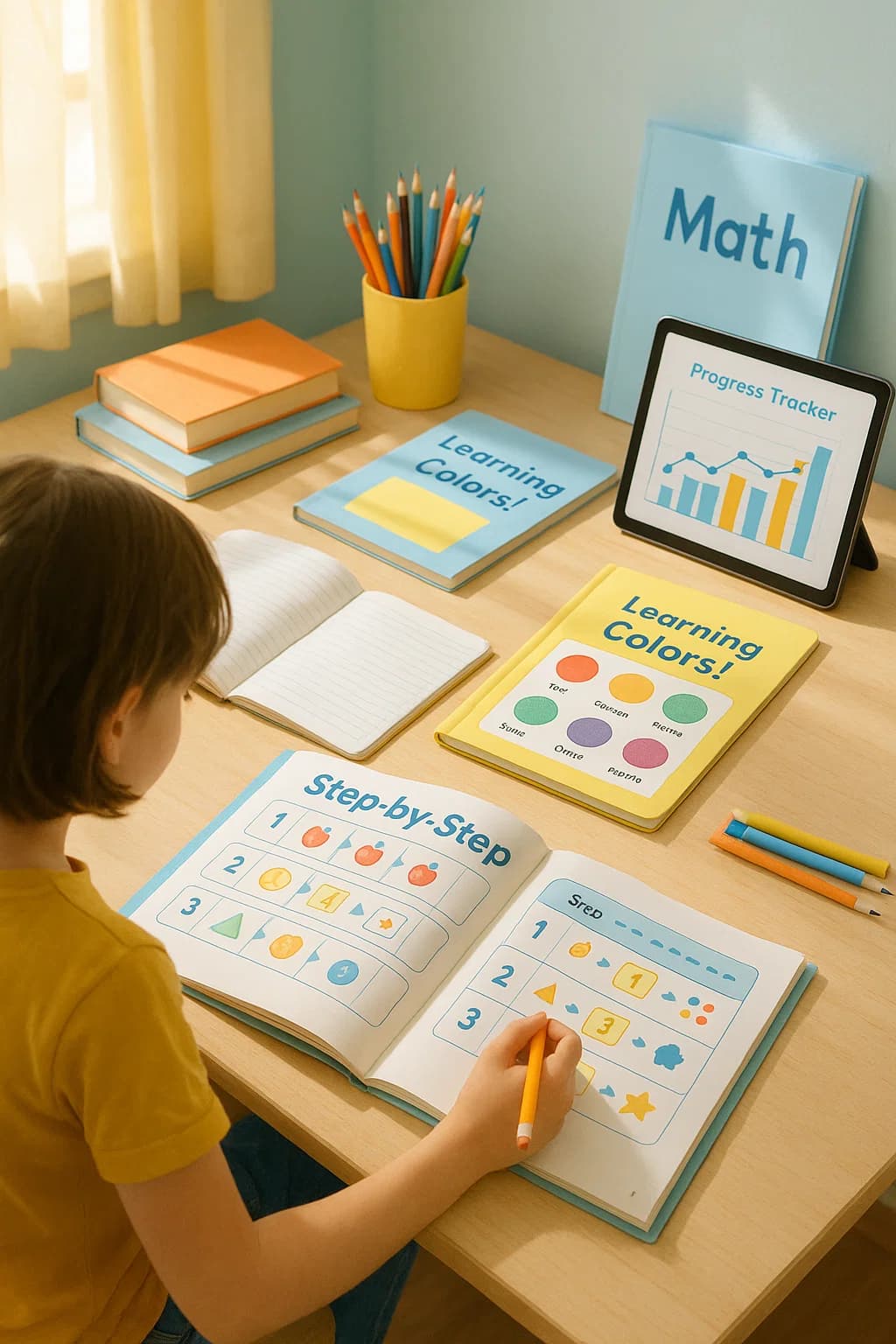 Step-by-step workbooks and worksheets